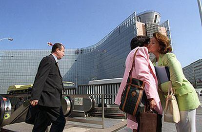 Edificio de la Comisión en la plaza Schuman, situada en el corazón del barrio comunitario de Bruselas.