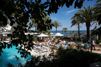Beach Club del Marbella Club hotel, este jueves.