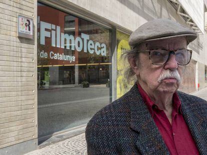Noël Burch, en la Filmoteca, en Barcelona.