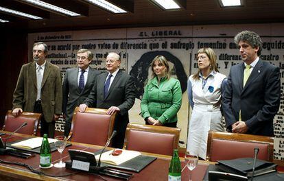 De derecha a izquierda, José Manuel Pérez Bouza, Judith Alberich, Yolanda Vicente, Jordi Vilajoana, José Manuel Barreiro y Pere Sampol.