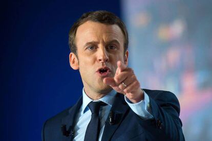 El candidato a las presidenciales de Francia 2017 por En Marche!, Emmanuel Macron.