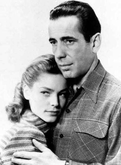 Los actores Humphrey Bogart y Lauren Bacall