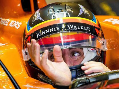 Fernando Alonso en su McLaren.