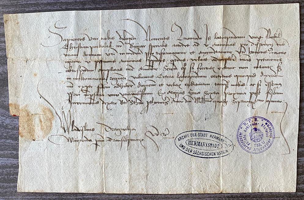 Carta firmada por Vlad Drácula, uno de de los documentos analizados.