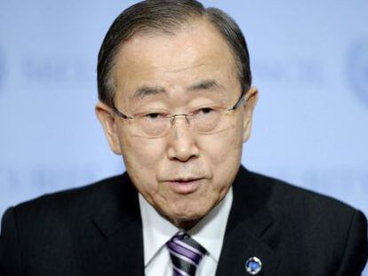  El secretario general de la ONU, Ban Ki-moon, el 6 de enero en Nueva York.