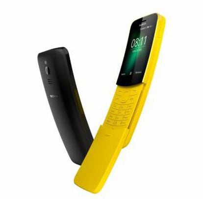Nuevo Nokia 8110 en colores negro y plátano