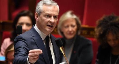 El ministro de Econom&iacute;a Bruno Le Maire, durante una sesi&oacute;n de control al Gobierno, el 7 de febrero en Par&iacute;s.