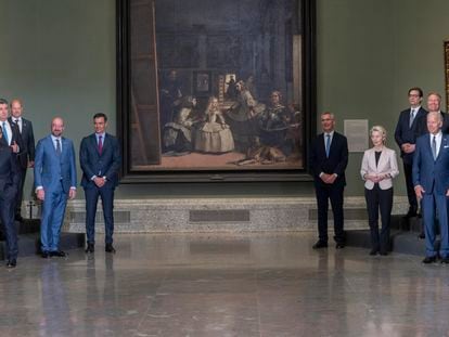 Foto de familia de los jefes de Estado y jefes de Gobierno en la cumbre de la OTAN, en el Museo del Prado, el pasado 29 de junio, en Madrid (España).