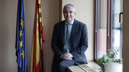 Luis Garicano, eurodiputado de Ciudadanos y vicepresidente del grupo Renew Europe, en las oficinas del Parlamento Europeo en Madrid. 