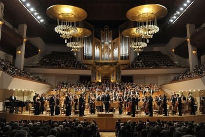La Orquesta Nacional de España, en una actuación en el Auditorio Nacional de Música.