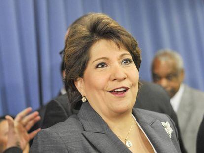 Janet Murgu&iacute;a, en una rueda de prensa en 2014.
