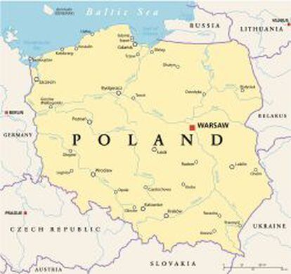 Mapa de Polonia.
