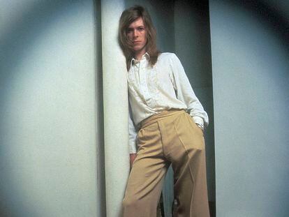 David Bowie, en una sesión fotográfica para 'Hunky Dory', en 1971.