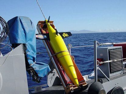 Robot 'Seaglider' como el que se utiliza ahora en Galicia para tomar datos de las aguas costeras