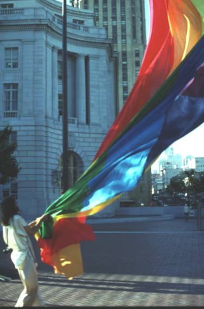 Así era la bandera en los años 70.