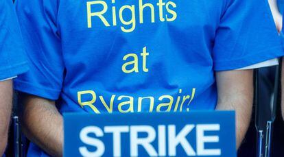 Protesta de empleados de Ryanair en Frankfurt