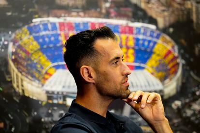 Sergio Busquets, durante una entrevista en Barcelona el pasado martes.