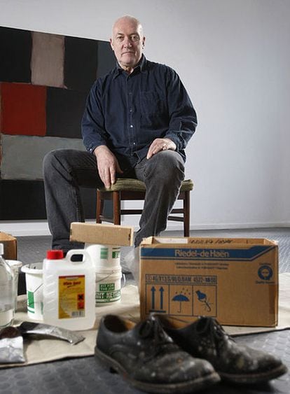 Sean Scully, en su estudio barcelonés.