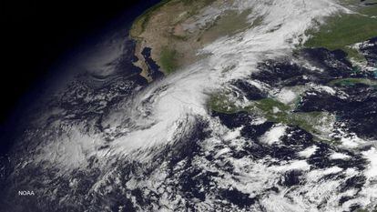 El huracán Patricia, visto desde el espacio.