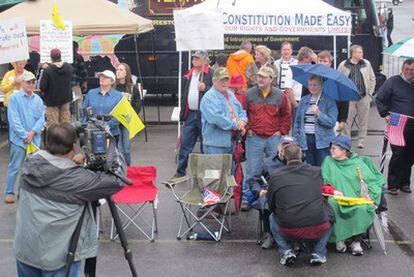 Simpatizantes del Tea Party en Nashville, Tennessee.