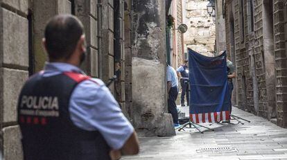 Los Mossos han blindado la zona.