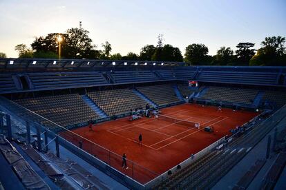 Panoramic of the Simonne Mathieu during the Suárez-Stephens.