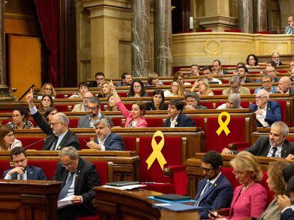 Quim Torra, aquest dijous en el Parlament.