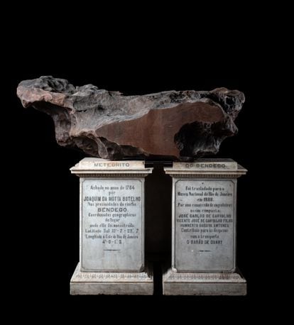 El meteorito Bendegó, en una fotografía cedida por el museo.