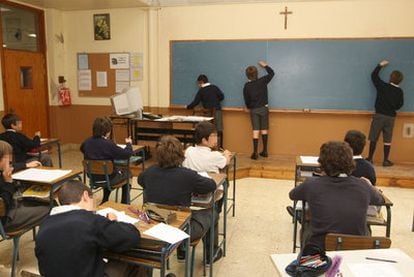 Clase de sexto de primaria del colegio masculino Erain de Irún.