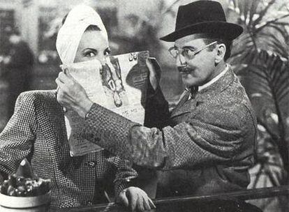 Carmen Miranda y Groucho Marx, en una imagen de <i>Copacabana</i> (1947), de Alfred E. Green.
