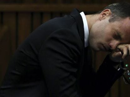 Pistorius durante la sesión del juicio en Pretonia.