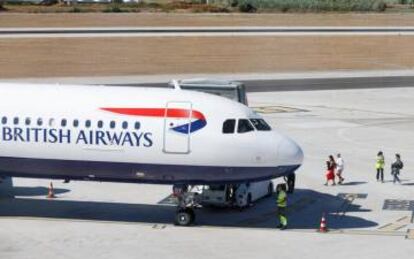 Avión de British Airways en Split (Croacia).