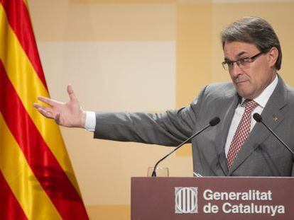 El presidente de la Generalitat, Artur Mas, en una reciente comparecencia.