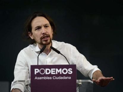 Pablo Iglesias, durante la Asamblea Ciudadana. 