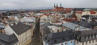 Vista de Olomouc desde la torre del ayuntamiento.