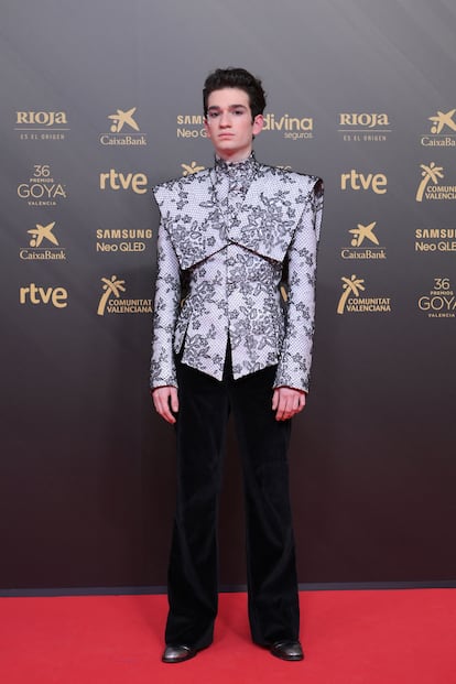 Jorge Motos, en la alfombra roja de los Goya 2022.