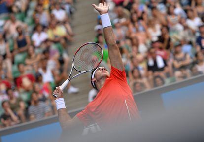 El argentino Juan Martín Del Potro durante su encuentro frente a Rhyne Williams.