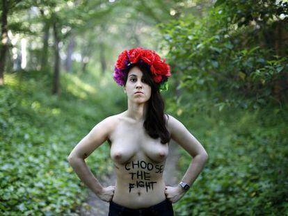 Lara Alc&aacute;zar, l&iacute;der del movimiento Femen en Espa&ntilde;a. 
