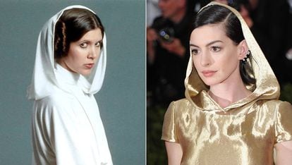 Cuando Anne Hathaway apareció en la gala MET de 2015 enfundada en un vestido con capucha de Ralph Lauren fue imposible no traer a la mente la imagen de la princesa más famosa del cine.