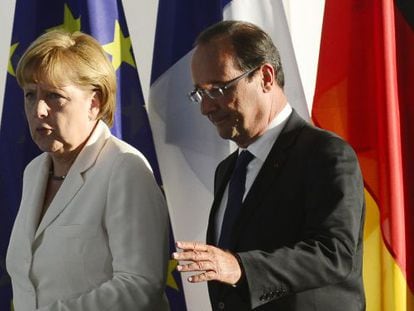Angela Merkel y Fran&ccedil;ois Hollande en Berl&iacute;n.