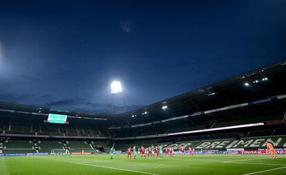 Un momento del Werder Bremen-Bayer Leverkusen del lunes.