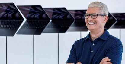 Tim Cook, CEO de Apple, durante la conferencia de desarrolladores, el pasado lunes.