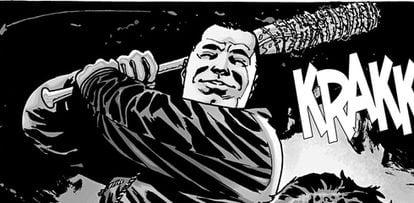 Negan, en los cómics de 'The Walking Dead'.