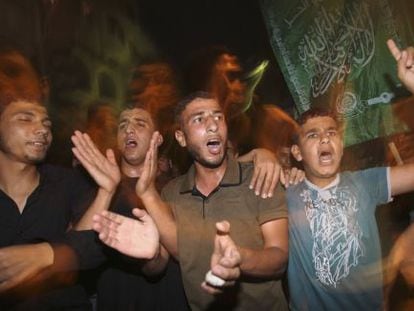 Habitantes de Gaza celebran hoy la noticia del canje