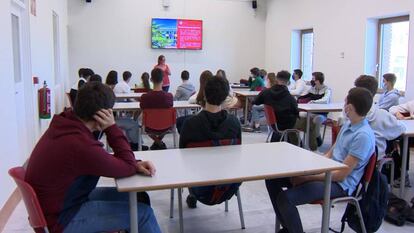 Una classe de batxillerat en un institut.