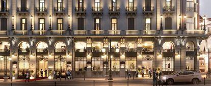 Recreaci&oacute;n de la fachada de Centro Canalejas, en Madrid.