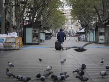 La Rambla els primers dies del confinament feia pensar...