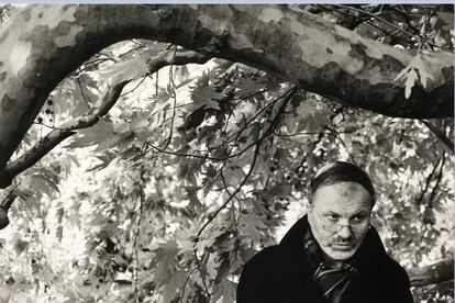 El poeta británico Geoffrey Hill, en 1984.