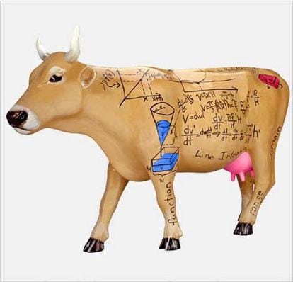 La vaca “Cowculus”, exhibida en Kansas en el marco del proyecto “CowParade”.