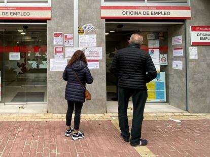 Oficina de empleo, en Madrid.